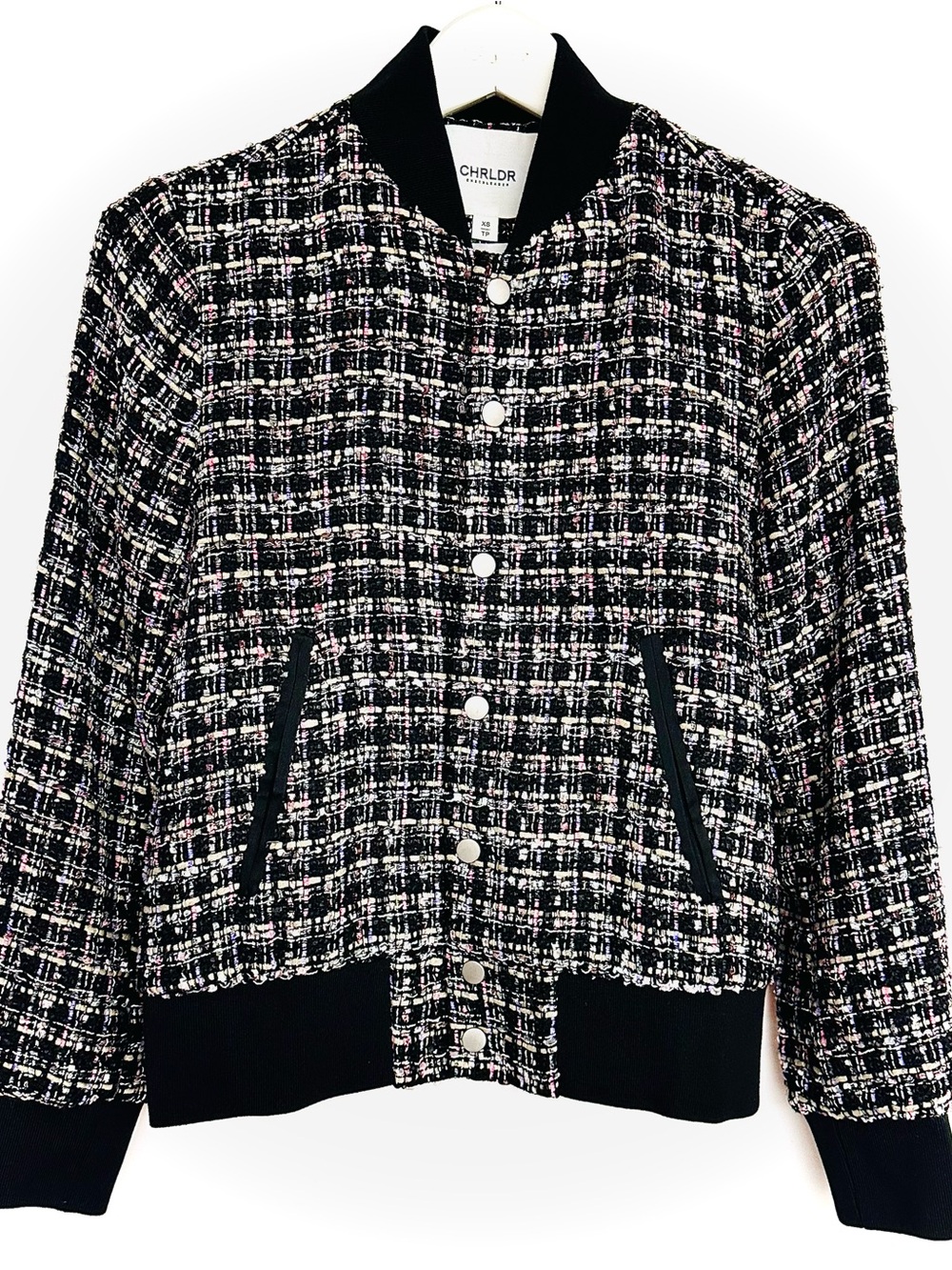 CHRLDR jacket tweed boucle varsity